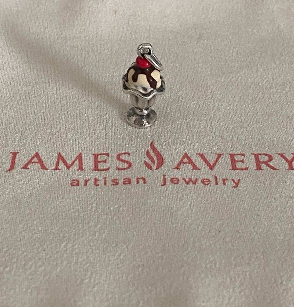 James Avery Retired Enamel Hot Fudge Sundae Charm